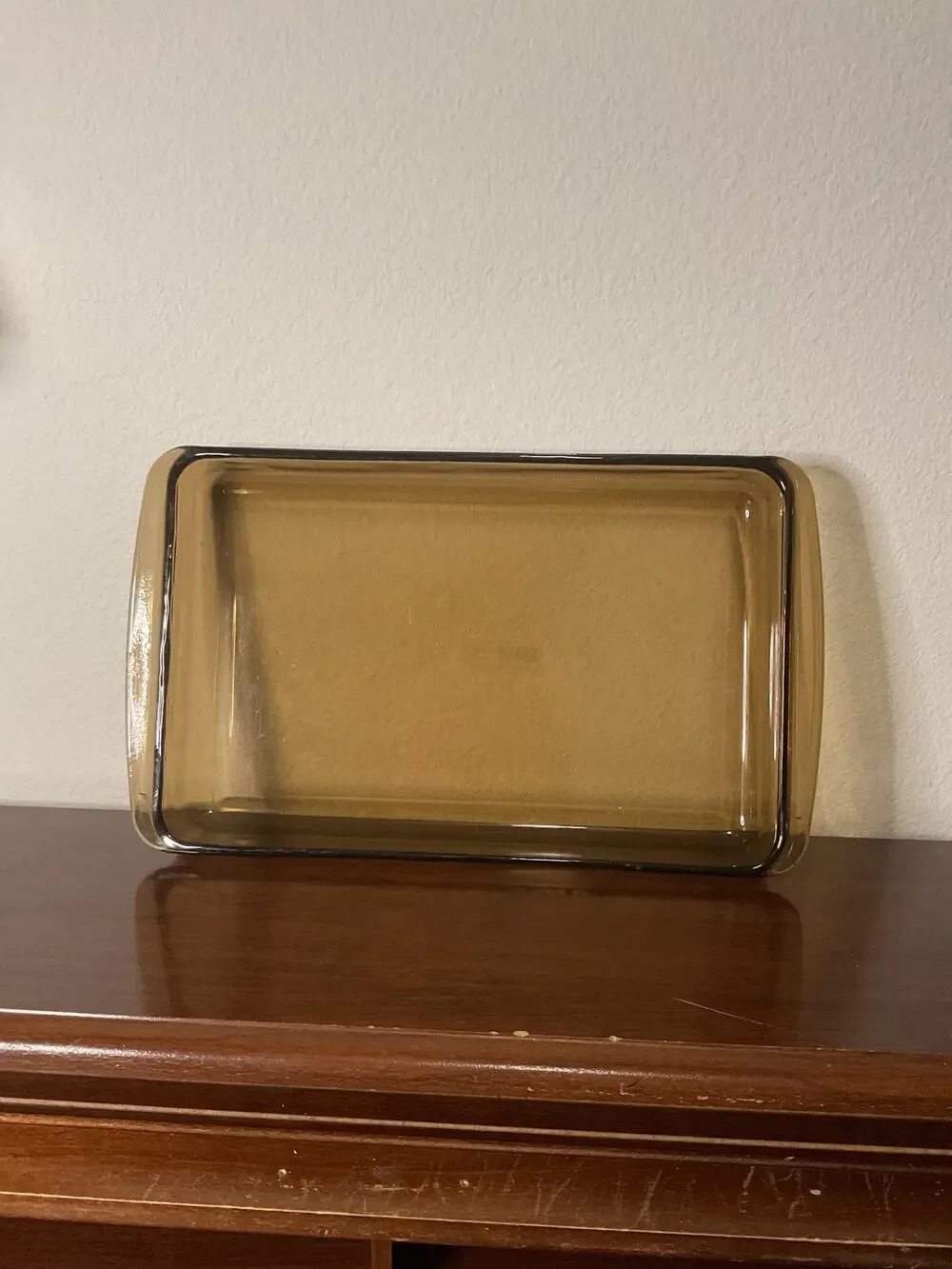 Vintage amber brown 223 pyrex baking pan dish 9”x13”x2”
